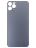 Задняя крышка для Apple iPhone 11 Pro Max (стекло, широкий вырез под камеру) (серая)