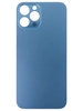 Задняя крышка для Apple iPhone 12 Pro Max (стекло, широкий вырез под камеру) (синяя)