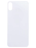 Задняя крышка для Apple iPhone X (стекло, широкий вырез под камеру) (белая)