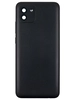 Задняя крышка для Samsung A035F Galaxy A03 со стеклом камеры (черная)