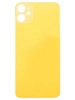 Задняя крышка для Apple iPhone 11 (стекло, широкий вырез под камеру) (желтая)