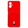 Чехол накладка SC304 с картхолдером для Tecno Spark 9 Pro (красный)