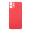 Задняя крышка для Apple iPhone 12 Mini (стекло, широкий вырез под камеру) (красная)