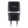 Сетевое зарядное устройство Hoco C12 (2A, 2 порта) (черное)