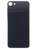 Задняя крышка для Apple iPhone 8 (стекло, широкий вырез под камеру) (черная)