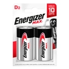 Батарейка Energizer MAX LR20 D Alkaline 1.5V (2шт в блистере)