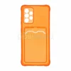 Силиконовый чехол противоударный для Samsung A528 Galaxy A52s / A526 Galaxy A52 5G / A525 Galaxy A52 (с картхолдером) оранжевый