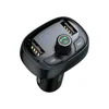 Автомобильное зарядное устройство (АЗУ) Baseus T-typed Wireless S-09 (2 USB / MicroSD / FM-трансмиттер / Bluetooth) 2.4 А, черный
