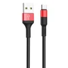 Дата-кабель Hoco X26 USB-MicroUSB, 1 м, черный с красным