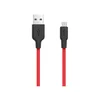 Дата-кабель Hoco X21 USB-MicroUSB (высокопрочный / силикон / 2 A) 1 м, красный