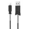 Дата-кабель Hoco X24 Pisces USB-Lightning (с пружиной) 1 м, черный