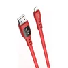 Дата-кабель Hoco S6 Sentinel USB-Lightning (с дисплеем / таймер) 1 м, красный