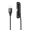 Дата-кабель Hoco U66 USB-Lightning (с подставкой / 2.4 A) 1 м, черный