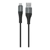 Дата-кабель Hoco X38 USB-MicroUSB (плетеный шнур) 1 м, черный