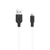 Дата-кабель Hoco X21 Plus USB-Lightning (высокопрочный / силикон) 2 м, белый с черным