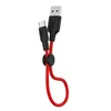 Дата-кабель Hoco X21 Plus USB-Type-C (высокопрочный / силикон) 0.25 м, черный с красным