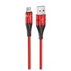 Дата-кабель Hoco U93 USB-MicroUSB, 1.2 м, красный