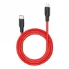 Дата-кабель Hoco X21 Plus Type-C-Lightning (высокопрочный / силикон / 3 А) 1 м, красный