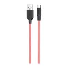 Дата-кабель Hoco X21 Plus USB-MicroUSB (высокопрочный / силикон) 1 м, черный с красным