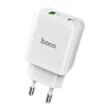 Сетевое зарядное устройство (СЗУ) Hoco N5 (USB/Type-C) 3 А, белый