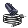 Автомобильное зарядное устройство (АЗУ) Hoco Z39 QC 3.0 (2 USB) + кабель MicroUSB, 3 А, синий