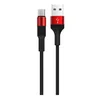 Дата-кабель Borofone BX21 USB-MicroUSB, 1 м, черный с красным
