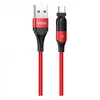 Дата-кабель Hoco U100 USB-MicroUSB, 1.2 м, красный