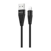 Дата-кабель Borofone BU10 USB-Lightning (2.4 А) 1.2 м, черный