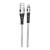 Дата-кабель Hoco U105 USB-MicroUSB (2.4 А) 1.2 м, серебро