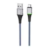 Дата-кабель Borofone BU25 USB-MicroUSB (2.4 А) 1.2 м, голубой