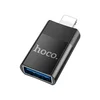 Переходник (адаптер) Hoco UA17 USB-Lightning, черный