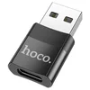 Переходник (адаптер) Hoco UA17 Type-C-USB, черный