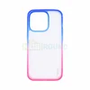 Силиконовый чехол Hoco Gradient для Apple iPhone 14 Pro, розовый с голубым