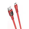 Дата-кабель Hoco S6 Sentinel USB-Type-C (с дисплеем / таймер) 1 м, красный