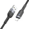 Дата-кабель Hoco U117 USB-Lightning (интеллектуальное отключение) 1.2 м, черный