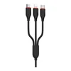 Дата-кабель Borofone BX17 (3 в 1) USB-Type-C/Lightning/MicroUSB, 1 м, черный