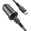 Автомобильное зарядное устройство (АЗУ) Borofone BZ22 QC 3.0 (USB+Type-C) + кабель Type-C-Type-C, 3 A, черный