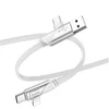 Дата-кабель Hoco U119 USB/Type-C-Type-C/Lightning (60 Вт) 1.2 м, серый