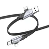 Дата-кабель Hoco U119 USB/Type-C-Type-C/Lightning (60 Вт) 1.2 м, черный