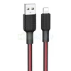 Дата-кабель Hoco X69 USB-Lightning, 1 м, черный с красным