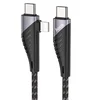 Дата-кабель Hoco U95 (2 в 1) USB-Type-C/Lightning (PD 20 Вт) 1.2 м, черный