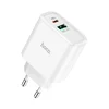 Сетевое зарядное устройство (СЗУ) Hoco C57A Speed charger QC 3.0 (USB/Type-C PD) 3 А, белый