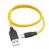 Дата-кабель Hoco X21 Plus USB-Type-C (высокопрочный / силикон) 1 м, желтый с черным