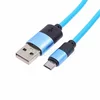 Дата-кабель USB-MicroUSB, 1 м, голубой