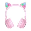 Наушники полноразмерные беспроводные Hoco W27 Cat Ear Wireless Headphones (Bluetooth) розовый