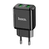 Сетевое зарядное устройство (СЗУ) Hoco N6 (2 USB) 3 А, черный