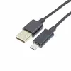 Дата-кабель USB-MicroUSB (длинный коннектор) 1 м, черный