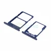 Держатель сим карты (SIM) + карты памяти (MicroSD) для Nokia 3.1 (2018) (комплект 2 шт.) синий