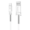 Дата-кабель Hoco X24 Pisces USB-Type-C (с пружиной) 1 м, белый