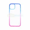 Силиконовый чехол Hoco Gradient для Apple iPhone 14, розовый с голубым